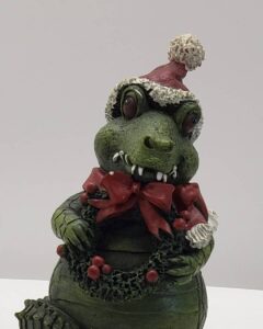 Leg Dangling Alligator Christmas Decoration