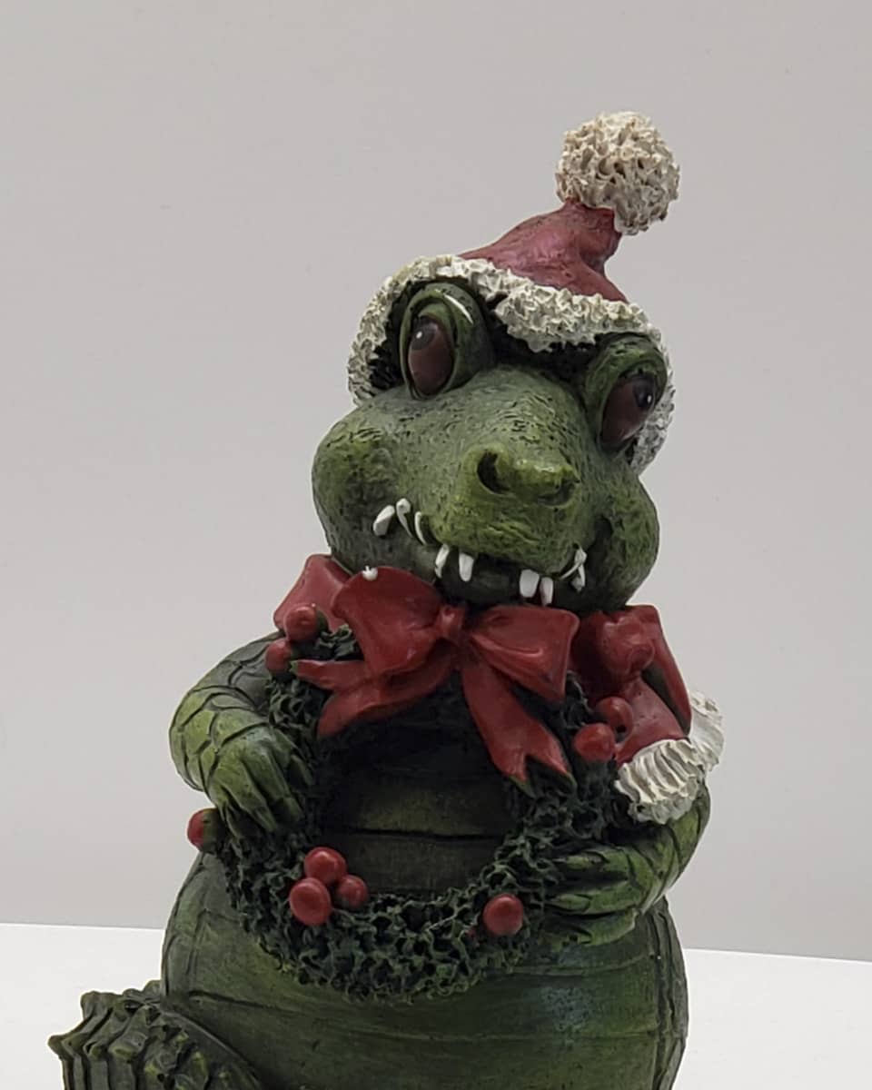 Leg Dangling Alligator Christmas Decoration